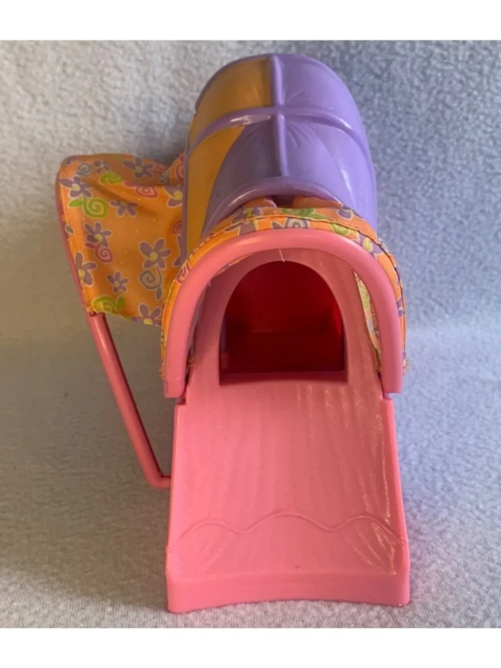 Fisher Price Loving Family Camping Tent Dollhouse Pink Violet Floral Plastic Fun